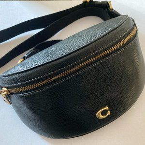 Coach Black Crossbody Bag with Gold Accents